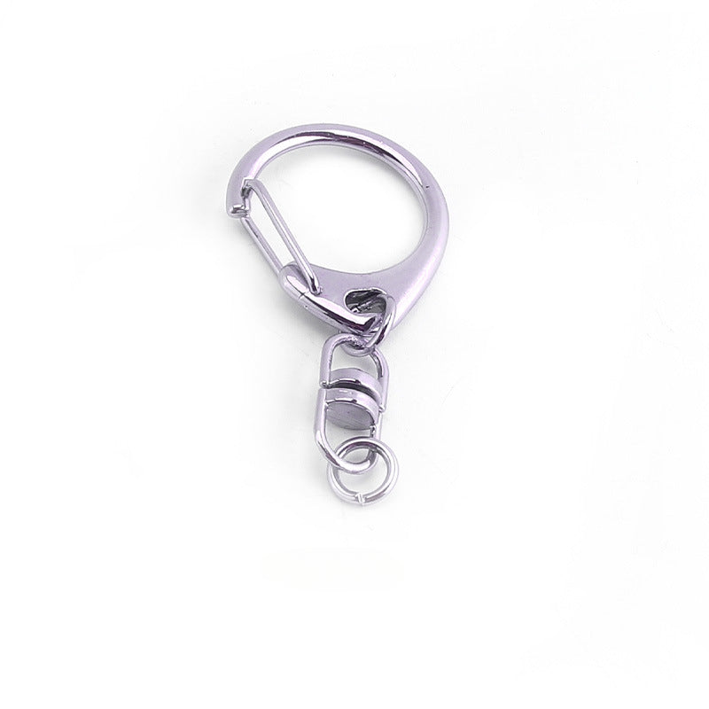 Wholesale 10pcs Electroplated Metal Small C Buckle DIY Keychain Alloy Accessories